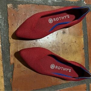 Rothy’s Pointed Toe Red Flats